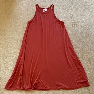 Racerback Burnt Orange Swing Dress